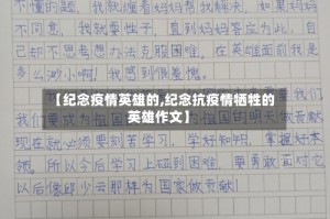 【纪念疫情英雄的,纪念抗疫情牺牲的英雄作文】