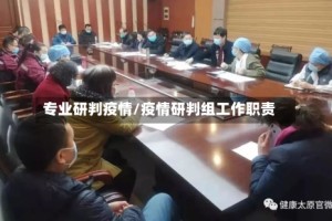专业研判疫情/疫情研判组工作职责