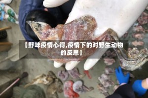 【野味疫情心得,疫情下的对野生动物的反思】