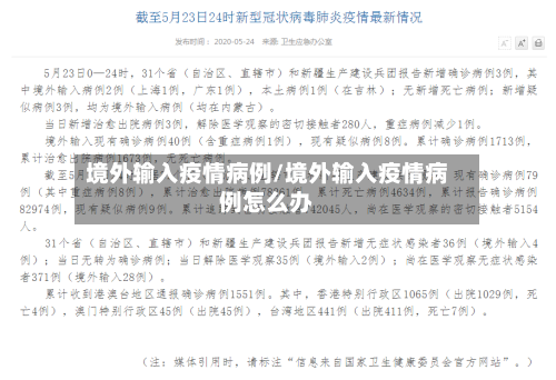 境外输入疫情病例/境外输入疫情病例怎么办-第1张图片