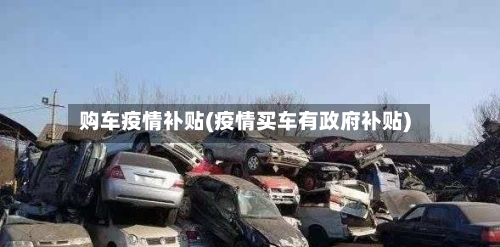 购车疫情补贴(疫情买车有政府补贴)-第2张图片