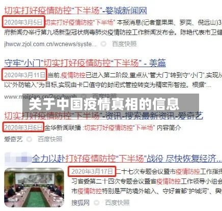 关于中国疫情真相的信息-第1张图片