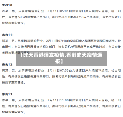 【昨天香港爆发疫情,香港昨天疫情通报】-第1张图片